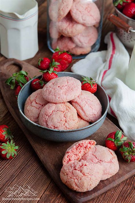 Strawberry Cookies - Rustic Family Recipes
