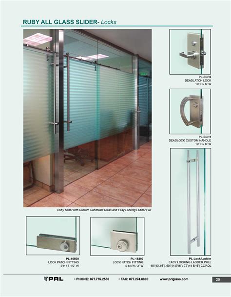 PRL Glass Systems, Inc., Catalogs, 2019 Frameless All Glass Sliders | ARCAT