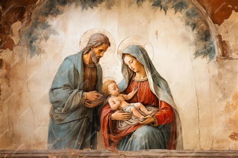 Premium AI Image | The image of the Holy Family Jesus Mary and Joseph ...
