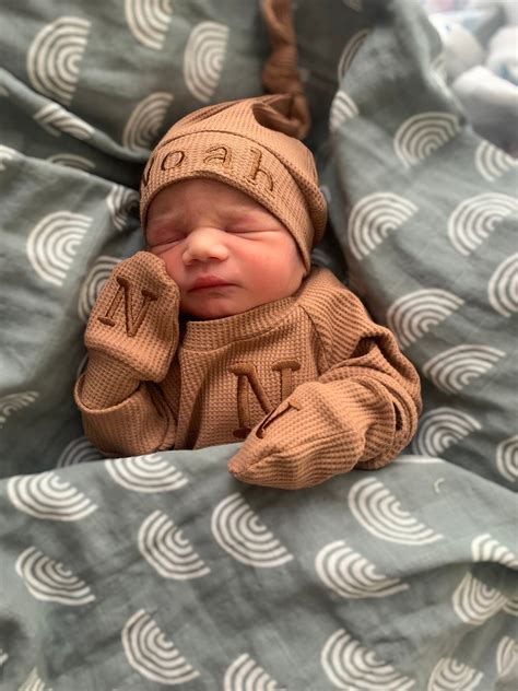 Gender neutral baby clothes, newborn boy coming home outfit, - Inspire ...