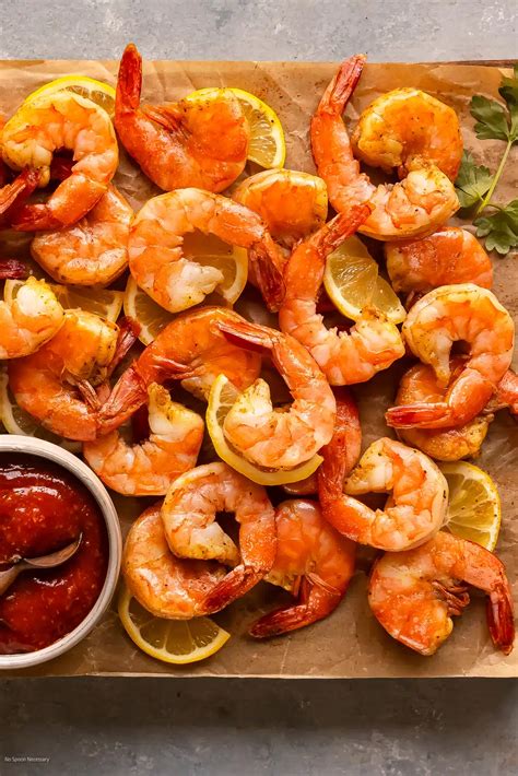 Peel and Eat Shrimp Roasted in the Oven - No Spoon Necessary