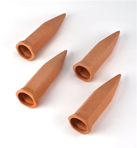Set of 4 Terra Cotta Watering Spikes - Lee Valley Tools