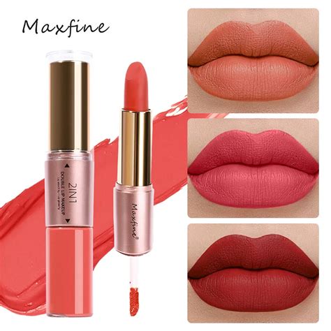 Maxfine-12-Color-Double-Head-Matte-Lipstick-Moisturize-Waterproof-2-in ...