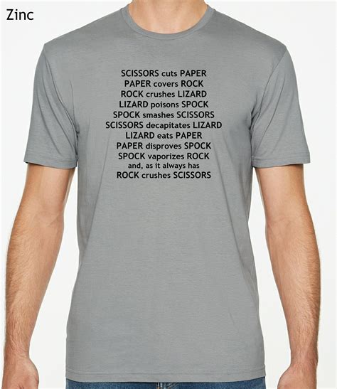 Rock Paper Scissors Lizard Spock Rules T-Shirt