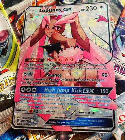 Custom Pokémon Full Art Card! Lopunny GX! - Etsy