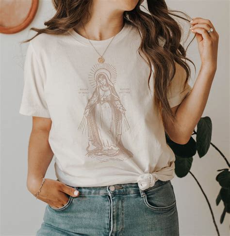 Vintage Virgin Mary T Shirt Catholic T Shirt Catholic - Etsy