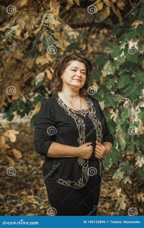 Chubby Mature Plus Size Lady, Lifestyle Stock Photo - Image of casual ...