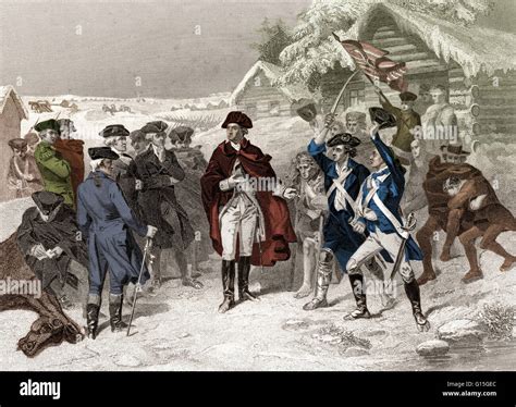 Painting of Washington and the Committee of Congress at Valley Forge, 1777. Valley Forge was the ... - painting of washington at valley forge