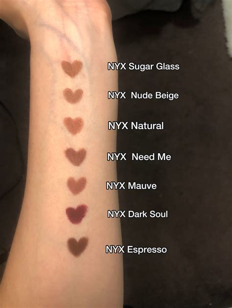 Nyx lip liner swatches – Artofit