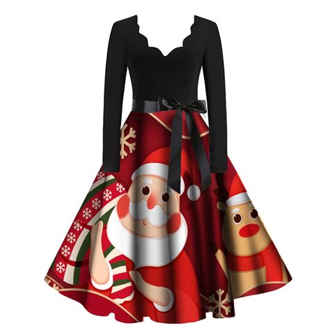 Women Vintage Christmas Dress Halter Sexy Party Dr... – Grandado