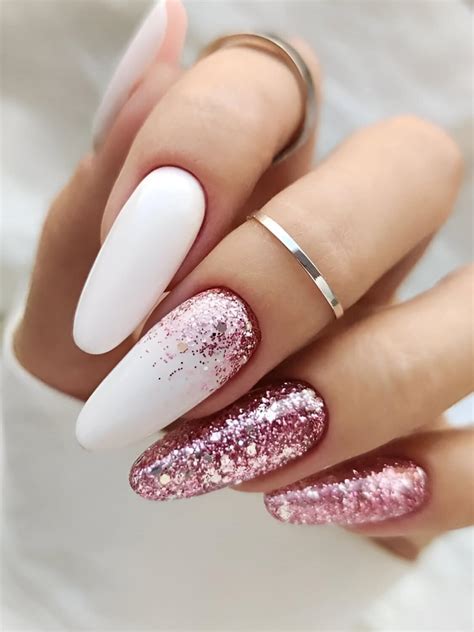 50 Drool-Worthy Pink And White Nails To Make You A Beauty Queen