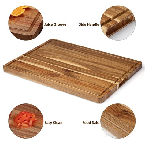 Acacia Wood Cutting Boards with Juice Groove and Handle - The leading brand for customized ... - depth of juice groove