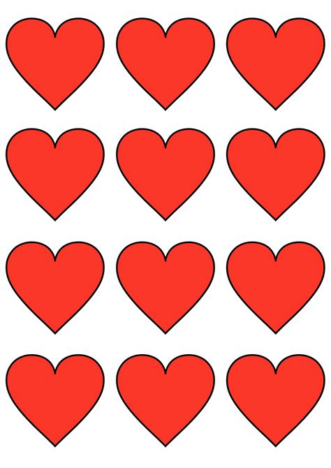 Free Printable Printable Red Hearts To Cut Out - Printable New Year Banners