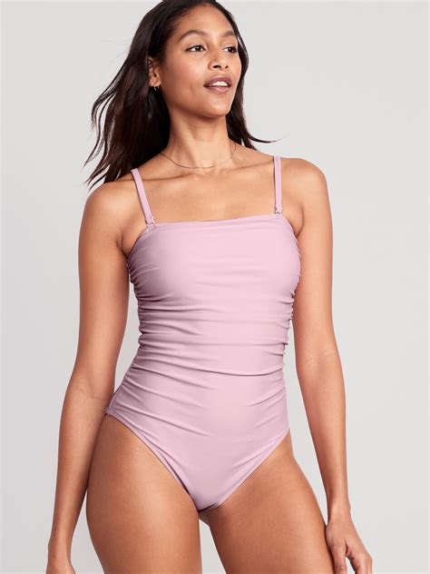 Old Navy - Convertible Bandeau One-Piece Swimsuit for Women purple