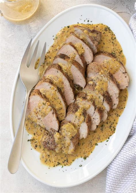 Roast Pork Tenderloin with Creamy Dijon Mustard Sauce