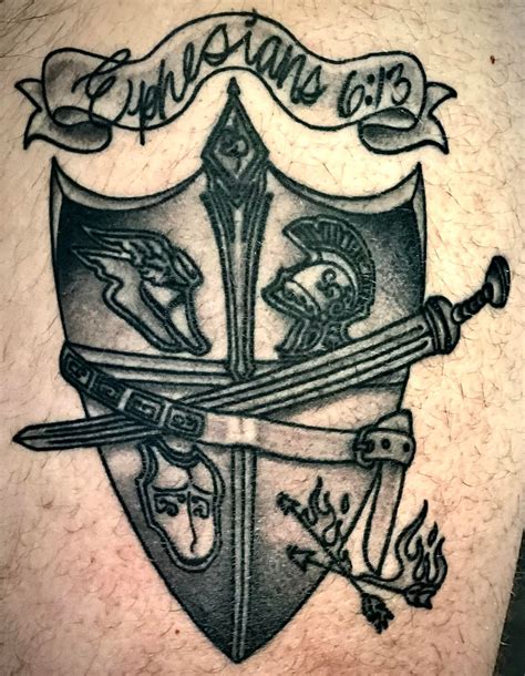 Ephesians 6:13 “Armor of God” tattoo on my left thigh. What do y’all ...