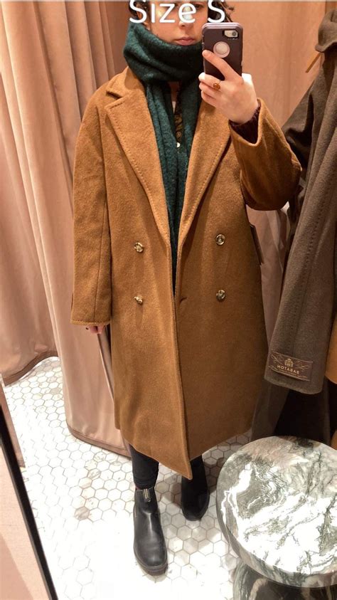 Babaton Slouch coat sizing comparison between S and M on a pear shape ...