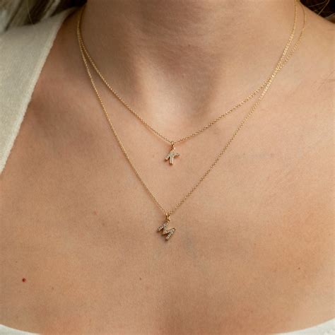 The Diamond Initial Pendant Necklace – katieclark