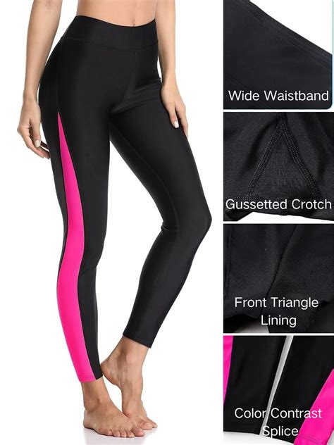 Women Swimming Pants UPF50+ Rash Guard Pants High Rise Swim Leggings ...