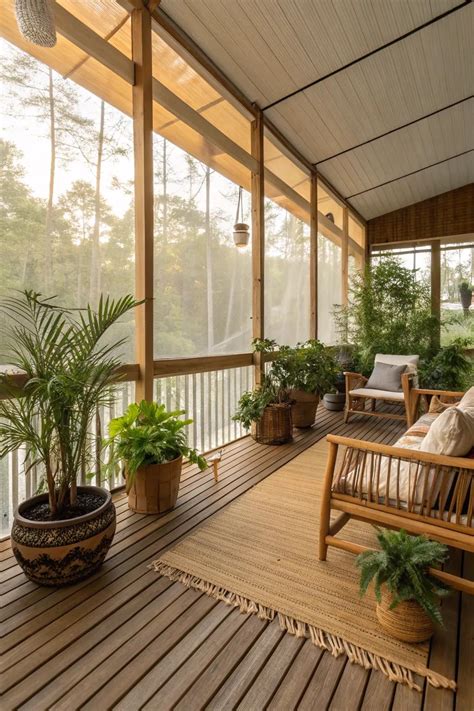 14+ Stylish Screened-In Porch Flooring Ideas - Garden.eco