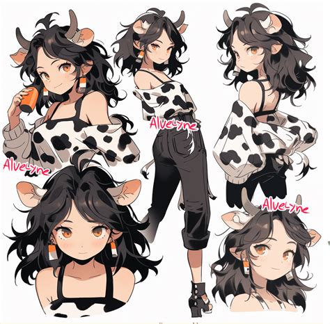 cute cow girl adoptable| open by AIvelyne on DeviantArt