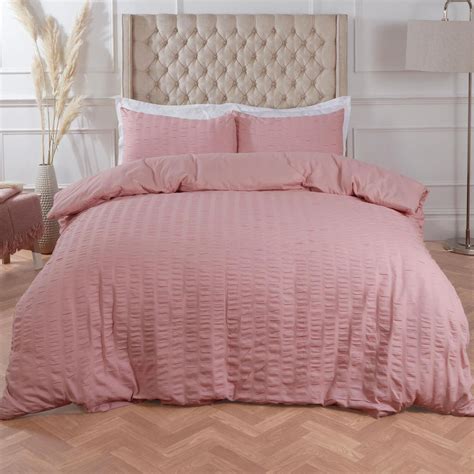Seersucker Duvet Cover with Pillowcase Bedding Set