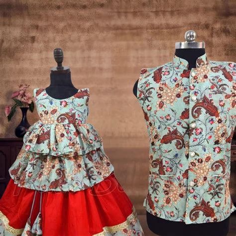 Brother & Sister Matching Sibling Combo Outfits - PinkBlueIndia.com