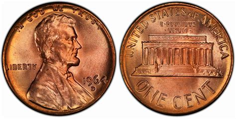 1964 Penny Value: are “D”, No mint mark worth money?