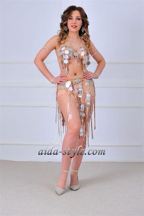 Sexy Nude Belly Dance Costume - Aida Style