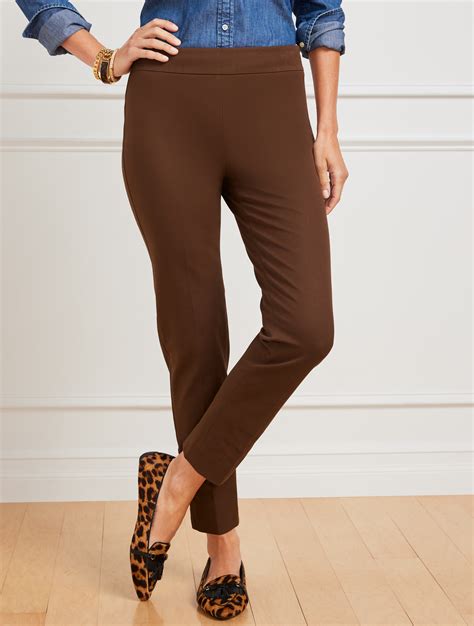 Talbots Petite - Chatham Ankle Pants - Solid - Dark Walnut - 6 | ModeSens