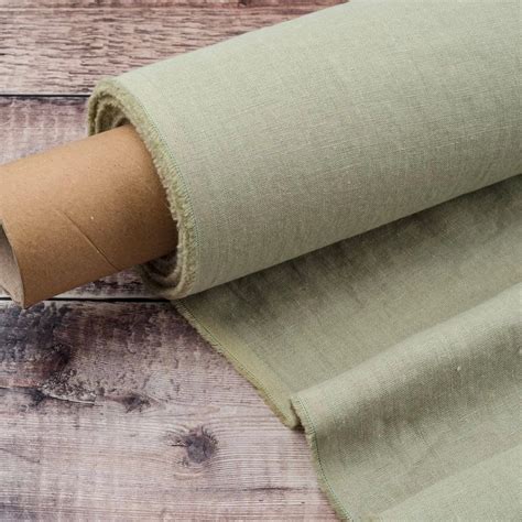 Light Sage Green Linen Fabric by the Metre | Wild Linens