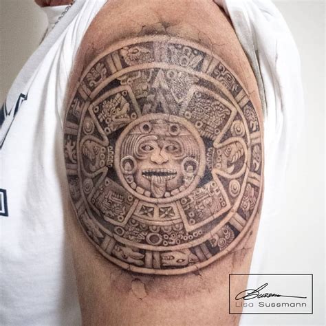 Lisa Sussmann - Aztec Calendar Tattoo