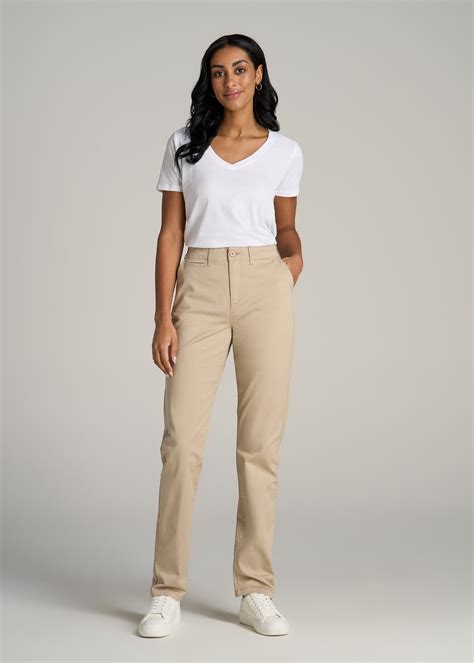High Rise Tapered Chino Pants for Tall Women | American Tall