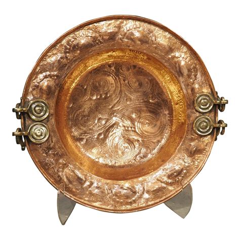18th Century Spanish Repousse Copper and Brass Brazier Bowl | Chairish