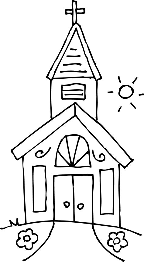 Church coloring pages to download and print for free