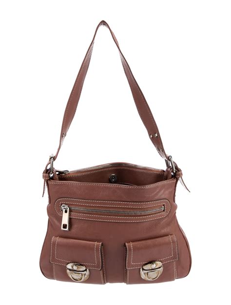 Marc Jacobs Textured Leather Shoulder Bag - Brown Shoulder Bags ...