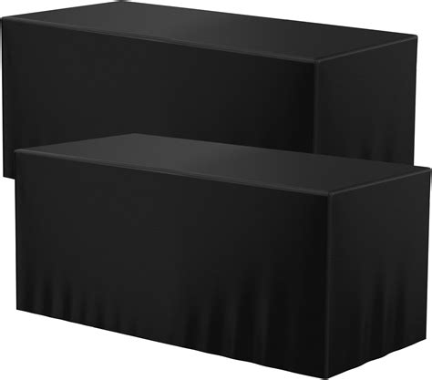 Amazon.com: Kinlop 2 Pcs Fitted Trade Show Table Cover 3 Side ...