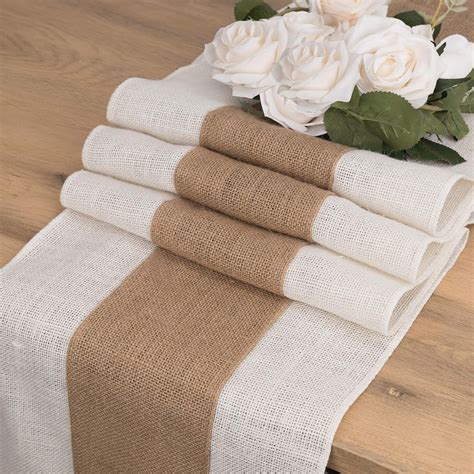 Buy Burlap Table Runner Farmhouse Style Table Runner 108 inches Long ...