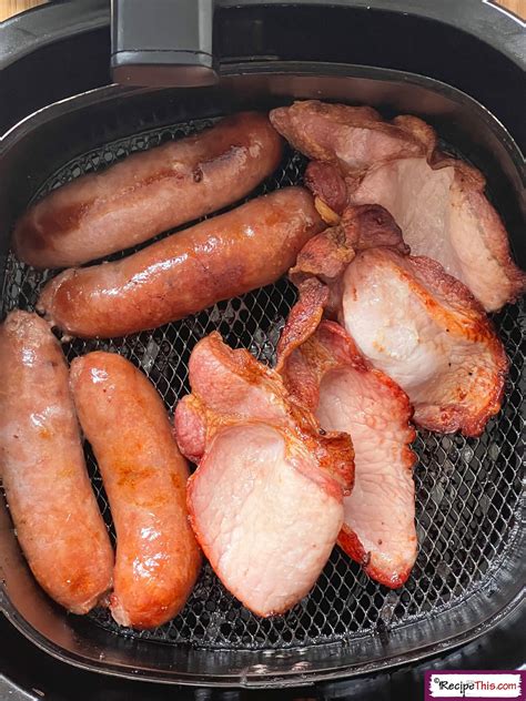 Sausages And Bacon In Air Fryer | Recipe This