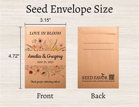 Personalized Seed Packets Let Love Grow Wildflower With Seeds Wedding ...
