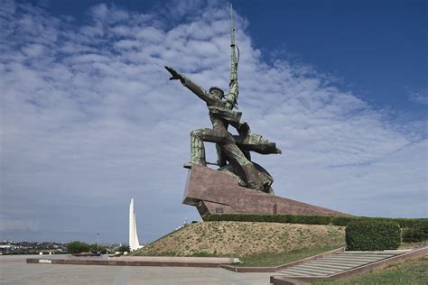 Crimean ASSR. Soldier and Sailor Memorial is a 40-metre-tall sculpture ...