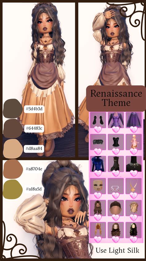 DTI - Renaissance Theme Outfit Idea | Themed outfits, Dress to impress ...
