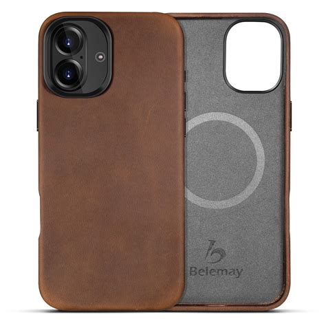 Amazon.com: Belemay Compatible with iPhone 16 Leather Case, Compatible ...