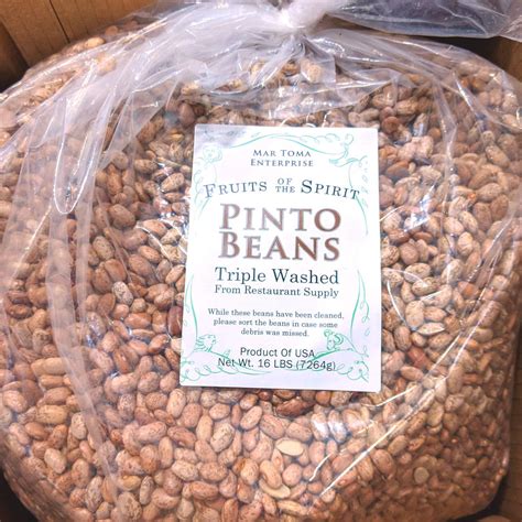 Pinto Beans Dry Bulk (16 Pounds) - Premium USA Grown for Perfect ...