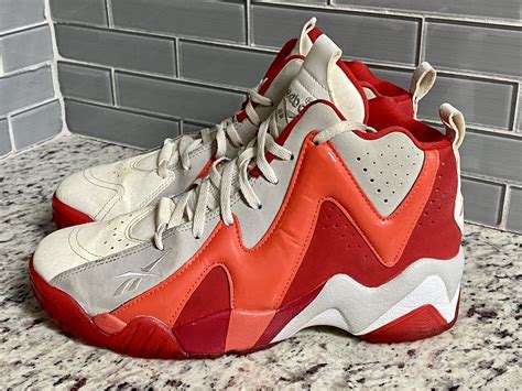 Reebok Shawn Kemp Kamikaze ll Mid V61207 Cadmium Red White Size 6 Shoes ...