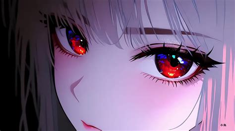 Anime Girl With Ruby Eyes Live Wallpaper - MoeWalls