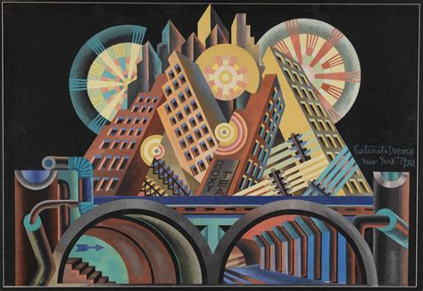 Grattacieli e tunnel (1930), Fortunato Depero | Vanguardas europeias ...