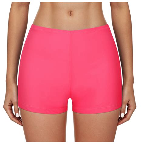 Hauaitttt Women High Waisted Swim Shorts Athletic Yoga Pants plus Size ...