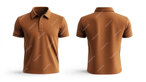 Brown Polo Shirt Front and Back View Generative AI | Premium AI ...