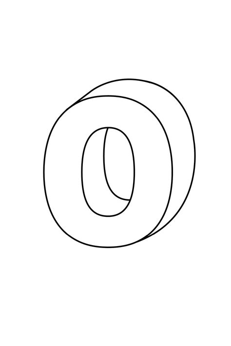 3D Letter O Drawing